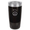 Peace Sign Black Polar Camel Tumbler - 20oz - Front