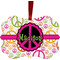 Peace Sign Christmas Ornament (Front View)