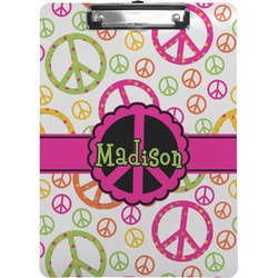 Peace Sign Clipboard (Letter Size) (Personalized)
