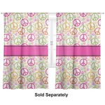 Peace Sign Curtain Panel - Custom Size