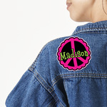 Peace Sign Twill Iron On Patch - Custom Shape (Personalized)