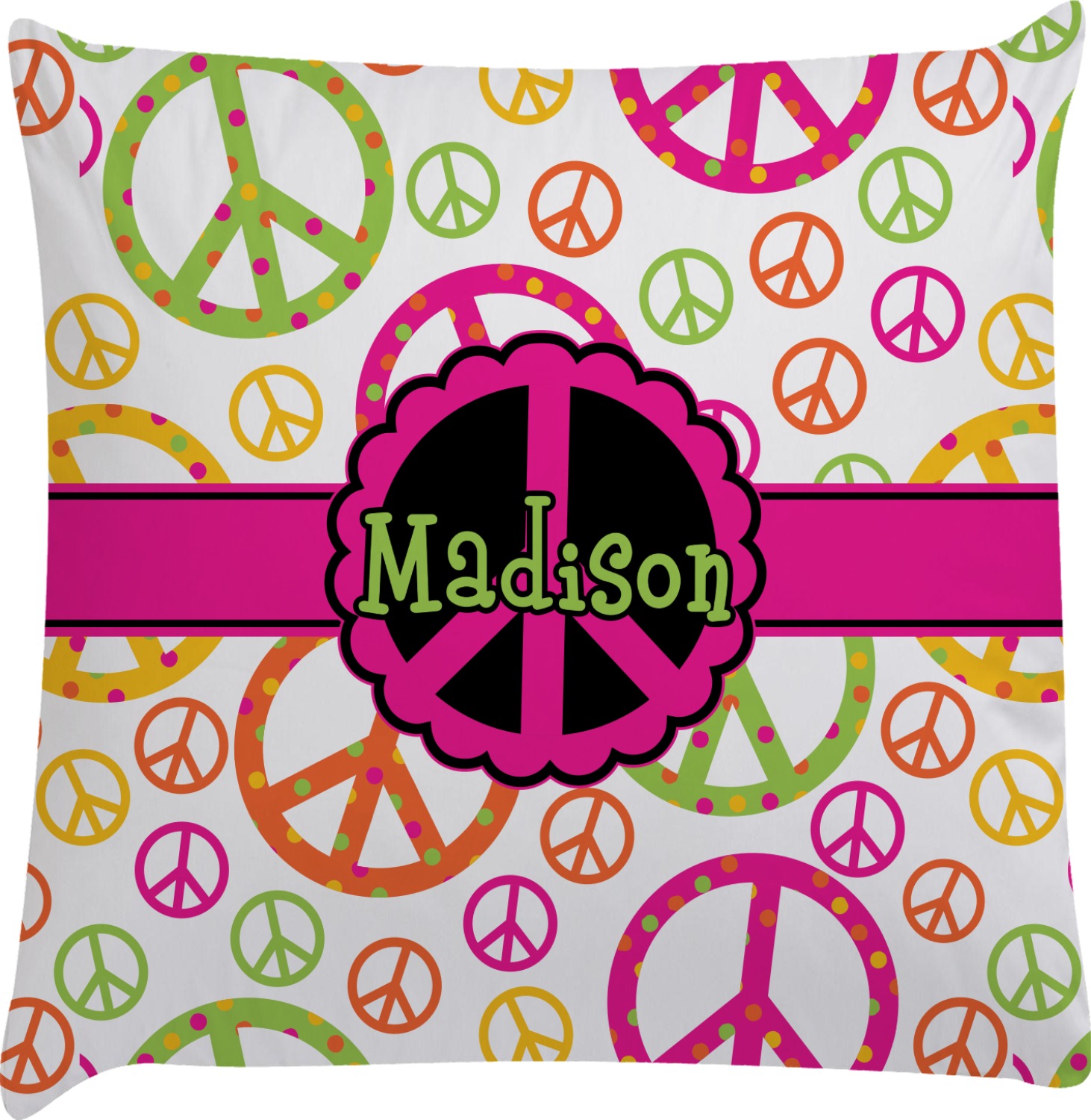 Peace Sign Throw Pillow