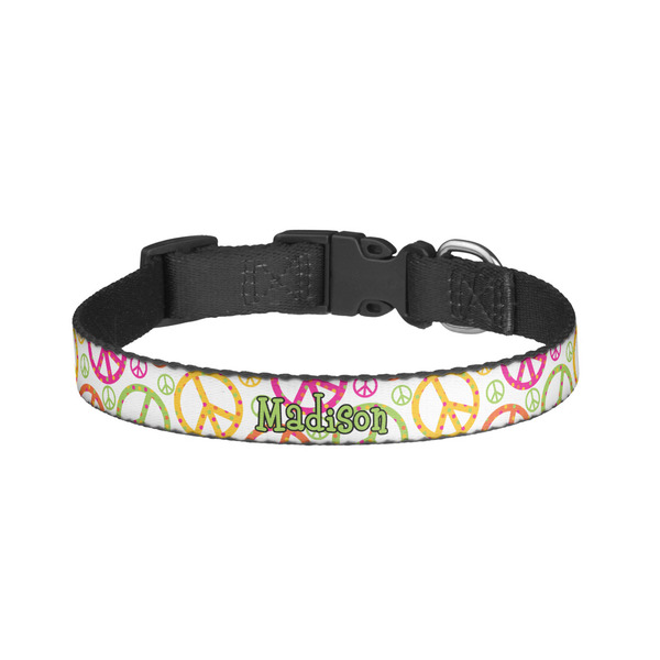 Custom Peace Sign Dog Collar - Large (Personalized)