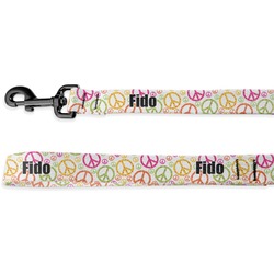 Peace Sign Dog Leash - 6 ft (Personalized)