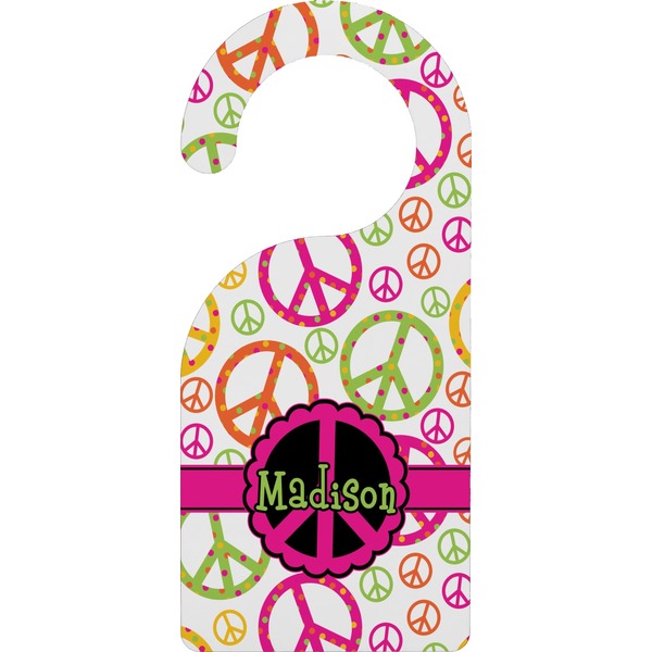 Custom Peace Sign Door Hanger (Personalized)