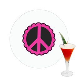 Peace Sign Printed Drink Topper -  2.5"