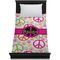 Peace Sign Duvet Cover - Twin XL - On Bed - No Prop