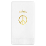 Peace Sign Guest Napkins - Foil Stamped (Personalized)