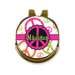 Peace Sign Golf Ball Marker - Hat Clip - Gold