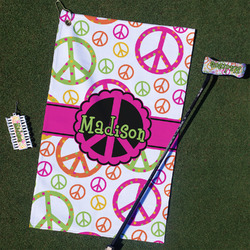 Peace Sign Golf Towel Gift Set (Personalized)