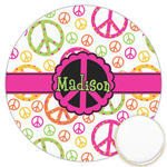 Peace Sign Printed Cookie Topper - 3.25" (Personalized)