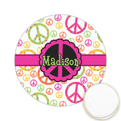 Peace Sign Printed Cookie Topper - 2.15" (Personalized)
