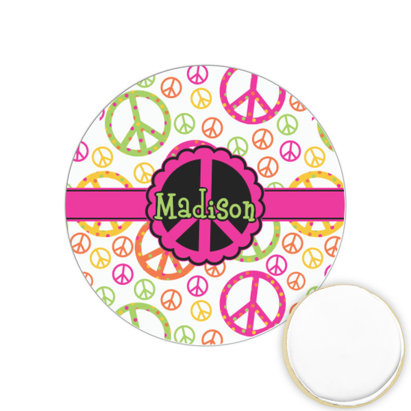 Custom Peace Sign Printed Cookie Topper - 1.25" (Personalized)