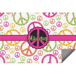 Peace Sign Indoor / Outdoor Rug (Personalized)