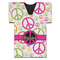 Peace Sign Jersey Bottle Cooler - Set of 4 - FRONT (flat)