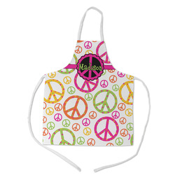 Peace Sign Kid's Apron - Medium (Personalized)