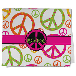 Peace Sign Kitchen Towel - Poly Cotton w/ Name or Text