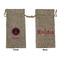 Peace Sign Large Burlap Gift Bags - Front & Back