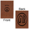 Peace Sign Leatherette Sketchbooks - Large - Double Sided - Front & Back View