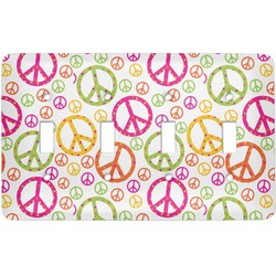 Peace Sign Light Switch Cover (4 Toggle Plate)