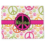 Peace Sign Single-Sided Linen Placemat - Single w/ Name or Text