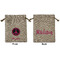 Peace Sign Medium Burlap Gift Bag - Front and Back