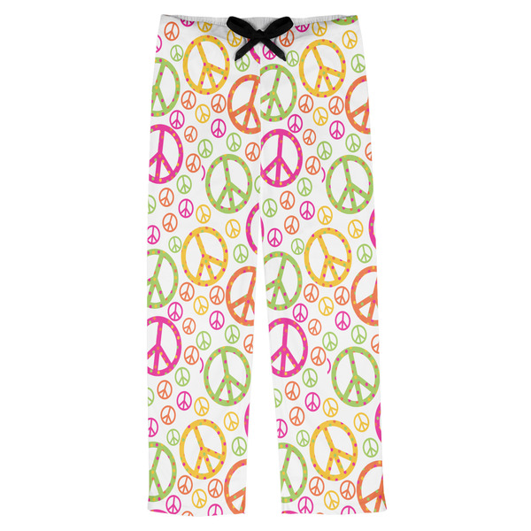 Custom Peace Sign Mens Pajama Pants - XL