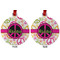 Peace Sign Metal Ball Ornament - Front and Back