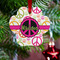 Peace Sign Metal Paw Ornament - Lifestyle