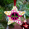 Peace Sign Metal Star Ornament - Lifestyle