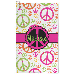 Peace Sign Microfiber Golf Towel - Large (Personalized)