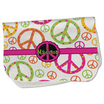 Peace Sign Burp Cloth - Fleece w/ Name or Text