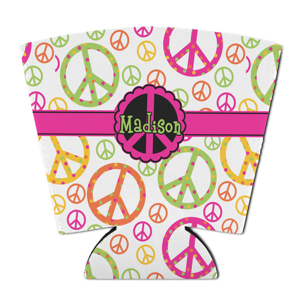 Custom Peace Sign Party Cup Sleeve - with Bottom (Personalized)