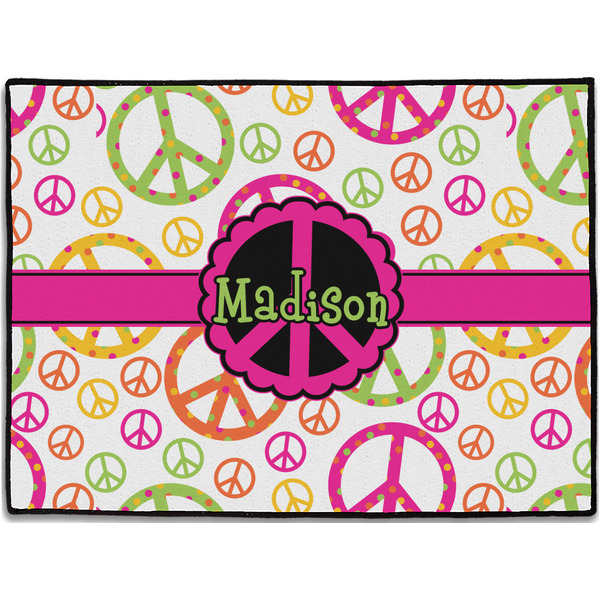 Custom Peace Sign Door Mat - 24"x18" (Personalized)