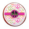 Peace Sign Printed Icing Circle - Medium - On Cookie