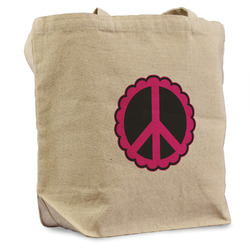 Peace Sign Reusable Cotton Grocery Bag - Single