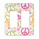 Peace Sign Rocker Style Light Switch Cover - Two Switch