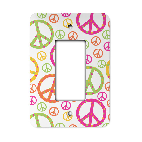 Custom Peace Sign Rocker Style Light Switch Cover - Single Switch