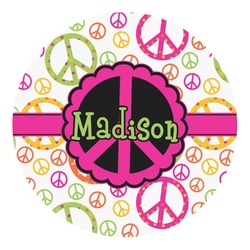 Peace Sign Round Decal - XLarge (Personalized)