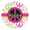 Peace Sign Round Decal