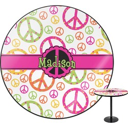 Peace Sign Round Table - 24" (Personalized)