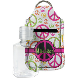 Peace Sign Hand Sanitizer & Keychain Holder - Small (Personalized)
