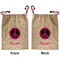 Peace Sign Santa Bag - Front and Back