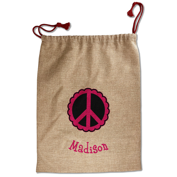 Custom Peace Sign Santa Sack - Front