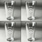 Peace Sign Set of Four Engraved Beer Glasses - Individual View