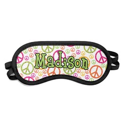 Peace Sign Sleeping Eye Mask - Small (Personalized)