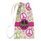 Peace Sign Small Laundry Bag - Front View