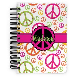 Peace Sign Spiral Notebook - 5x7 w/ Name or Text