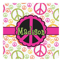 Peace Sign Square Decal - XLarge (Personalized)