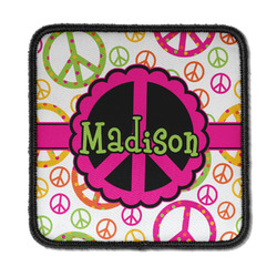 Peace Sign Iron On Square Patch w/ Name or Text